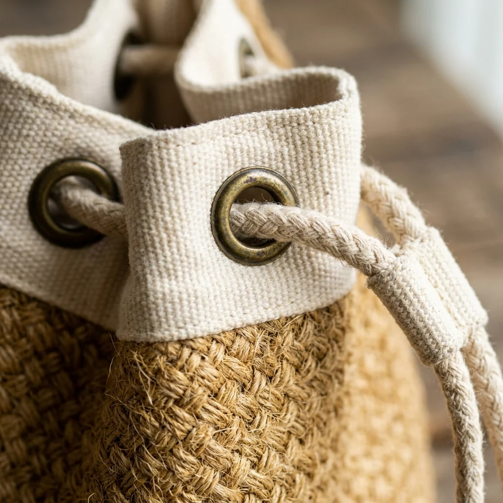 The Atelier Jute Bucket Bag – Natural & Ivory - Image 4